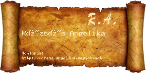Rózsás Angelika névjegykártya